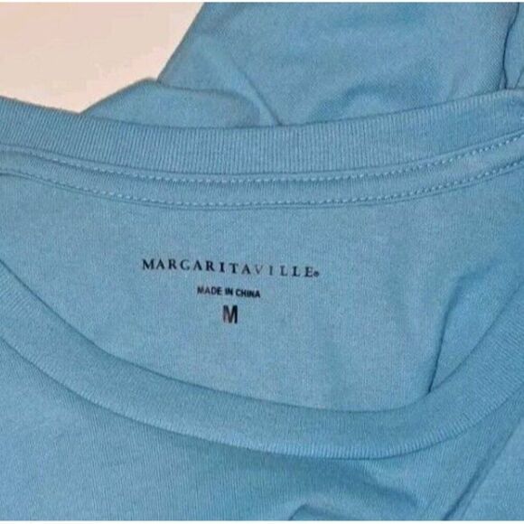 Margaritaville Mens Medium Blue Tee Shirt New 36x28 - Picture 7 of 7